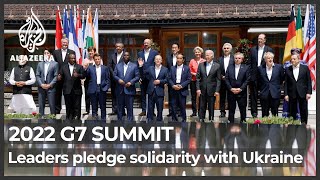 G7 pledges renewed solidarity with Ukraine more Russia sanctions [upl. by Neelhtakyram]