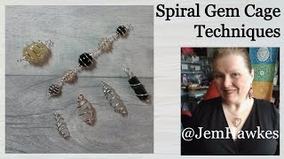 Super Easy Spiral GemBead Cage in Wire by Jem Hawkes [upl. by Follansbee298]