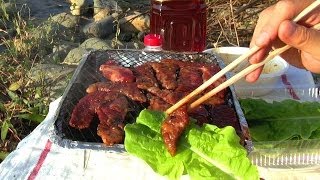 続・河原でひとり焼肉  YAKINIKU BBQ part2 [upl. by Niamor]