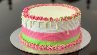 Short cake recipeThree layer creamy cassata cake [upl. by Getraer]