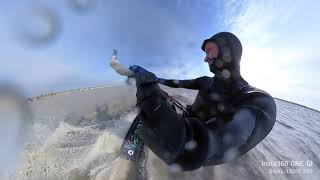 Winter Kitesurfing  Duotone Evo SLS amp Jaime SLS 2022 [upl. by Enilesoj]