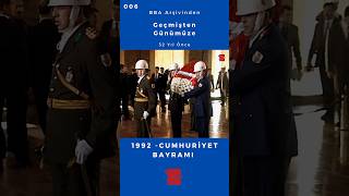 Cumhurbaşkanı Turgut Özal Anıtkabir  1992 Cumhuriyet Bayramı 006 atatürk türkiye [upl. by Halona]