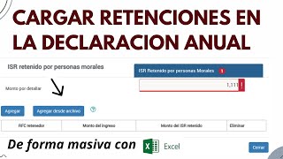 Cargar Retenciones en la Declaración Anual  Personas Físicas [upl. by Dougald]