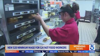 New California 20 minimum wage for fast food workers begins [upl. by Hayden272]