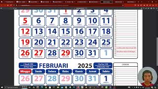 Template Kalender 2025 Hijriah amp Jawa Resmi SKB Menteri CDR AI PDF JPG [upl. by Hoang]