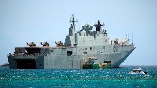 Civilians arrive to assess HMAS Adelaide [upl. by Airamak276]