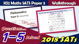 KS2 Maths SATS 2018  Paper 3 Reasoning  Questions 15 Walkthrough [upl. by Adabel]