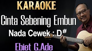 Cinta Sebening Embun Karaoke Ebiet G Ade Nada Wanita Cewek Female Key D [upl. by Vezza]