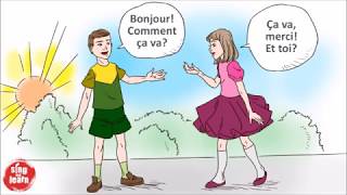 Bonjour comment ça va French greetings song for chidren [upl. by Catriona]