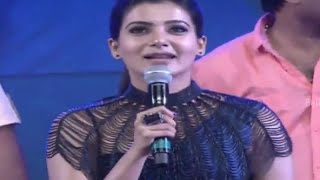 Samantha Requesting Jr NTR To Sing Raakasi Raakasi Song  Rabhasa Audio Launch Pranitha Subhash [upl. by Jarib]