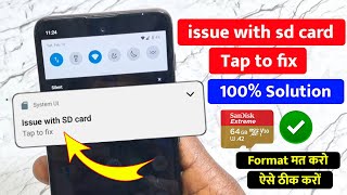 Solved issue with sd card tap to fix without format problem  issue with sd card tap to fix android [upl. by Platt]