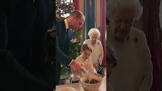 Funny video Prince George making Christmas pudding and the Queen looked worried [upl. by Nica]