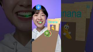 English Test with flashing mouthpiece 🥕🍎🍉🍊 fruitchallenge [upl. by Alemak766]