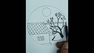 How to Draw Scenerydrawing art video videos shortsviral shortsfeed shortsvideo [upl. by Salot]