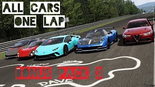 Assetto Corsa  Bonus Pack 3  ALL Cars in ONE Lap  VR Gameplay Oculus Rift [upl. by Siriso]