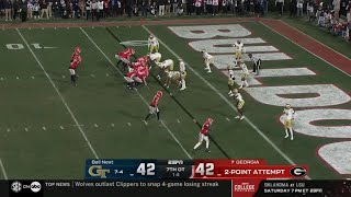 Georgia Tech vs Georgia INSANE Ending  2024 College Football [upl. by Yrram]