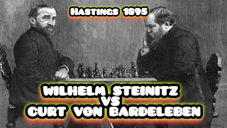 wilhelm steinitz vs curt von bardeleben  Hastings 1895 brilliant sacrifice 😜😉 [upl. by Rudie]