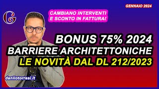 Bonus barriere architettoniche 2023 al 75 per infissi finestre e bagno [upl. by Aidualc]