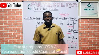 FATE OF PROPIONYLCOA BETA OXIDATION OF ODD CHAIN FATTY ACID [upl. by Einnalem]