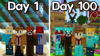 100 Days in a 100 by 100 Minecraft World [upl. by Clardy274]