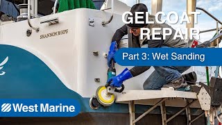 Gelcoat Boat Repair Part 3 Wet Sanding [upl. by Ojyram]