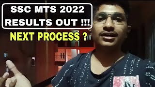 SSC MTS 2022 RESULTS OUT FINALLY 🤩🥳  NEXT PROCESS [upl. by Nagey443]