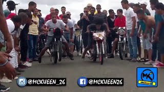 Carrera de motores callejera en RD  Gacela 200cc  Super Gato 200cc 2019 [upl. by Aisak]