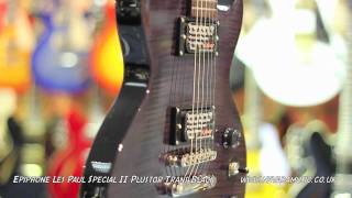 Epiphone Limited Edition Les Paul Special II Plustop Trans Ebony  Quick Look [upl. by Teria]