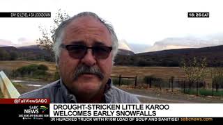 Farmers and residents of the Little Karoo welcome early winter snowfall [upl. by Ange]