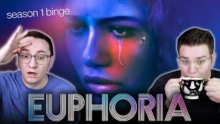 WE BINGED EUPHORIA REACTION FIRST TIME WATCHING SEASON 1 [upl. by Early491]