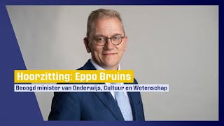 Beoogd minister Eppo Bruins quotZonder vakmensen staat Nederland stilquot [upl. by Nerval]