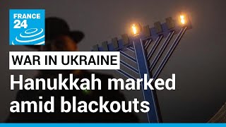 The light always wins Jews celebrate Hanukkah in blackouthit Kyiv • FRANCE 24 English [upl. by Yelha]