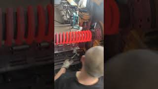 How to manufacturing trains shock srpings part 2 machine factory  process springs manufacture [upl. by Madlin]