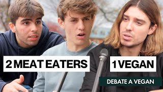 Meat eaters try to convince vegan that what he’s doing is POINTLESS [upl. by Fredela934]