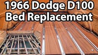 Caltrans 1966 Dodge D100 Utiline Bed Replacement With Sapele [upl. by Aslin]