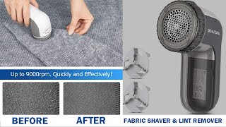 Fabric Shaver and Lint Remover  Sweater Defuzzer with 2Speeds [upl. by Eilahtan384]