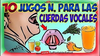 10 Jugos para las Cuerdas Vocales  Como Tratar la Afonia Ronquera Dolor de Garganta🥝🍉🍈 [upl. by Thanos]