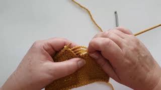 Correcting Mistakes In Knitting By Laddering Down [upl. by Henderson59]