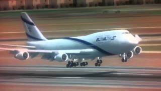 נחיתה בנתב״ג  בואינג 747400 של אל על  EL AL Boeing 747 landing  FSX [upl. by Glenine]