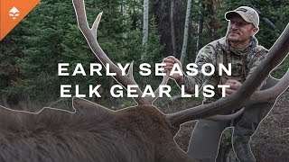 Trail Kreitzers 2022 Early Season Archery Elk Gear List [upl. by Anirbed]