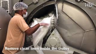 How to remove soiled linen from washer  Milnor [upl. by Nathan182]