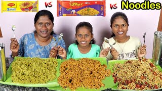 Maggi VS Yippee VS Hakka Noodles Eating Challenge In Tamil Foodies Divya VS Anushya And Keerthana [upl. by Easter485]