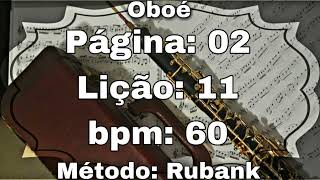 Página 02 Lição 11  Oboé 60 bpm [upl. by Zetrok]