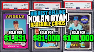 TOP 20 Nolan Ryan Baseball Cards Recently Sold Worth Big Money  baseballcards [upl. by Enelcaj]