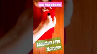 FACIL BABUCHAS RAYO MCQEEEN CARS shortvideo tutorial shorts diy manualidades diy shorts [upl. by Alleiram]