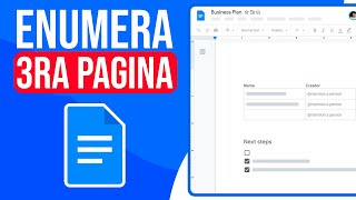 Cómo ENUMERAR PAGINAS en Google Docs desde la PAGINA 3 [upl. by Dej389]