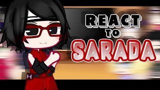 •Naruto friends react to Sarada Uchiha•×🇧🇷🇺🇸🇪🇦 [upl. by Dniren]