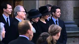 Danish Royal Family attend funeral of Mærsk McKinney Møller 2012 [upl. by Roxana763]