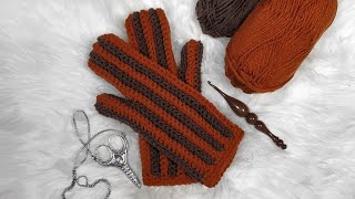 EASY One Piece Crochet Mittens For Men amp Women [upl. by Chevalier751]