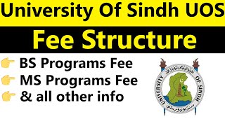 University of Sindh UOS Fee Structure 2024 BS MS PhD Programs [upl. by Tallbott]